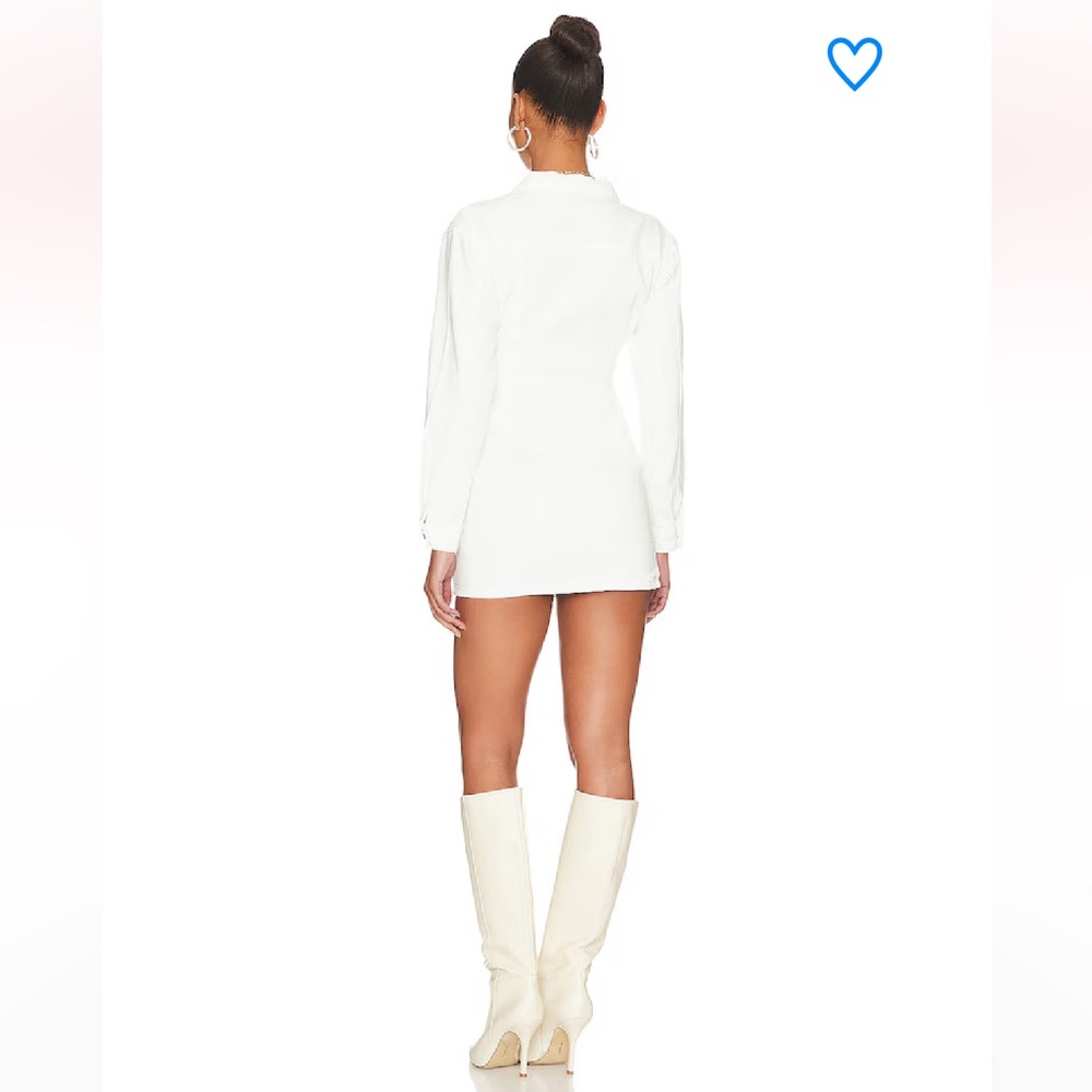 superdown Mika Button Front Dress White Denim - Small - Picture 4 of 10